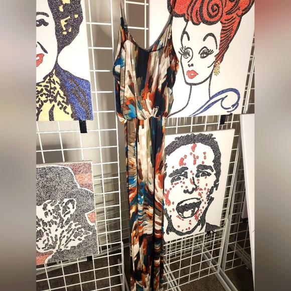 S Twelve Fall Maxi Dress Size Large - Picture 1 of 8